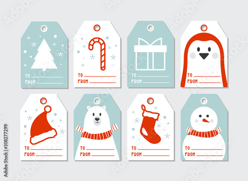 Christmas card tag