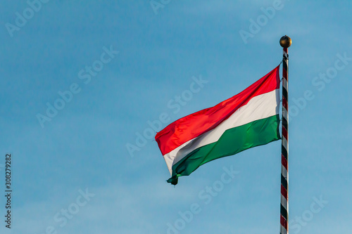 Hungarian national flag. HU