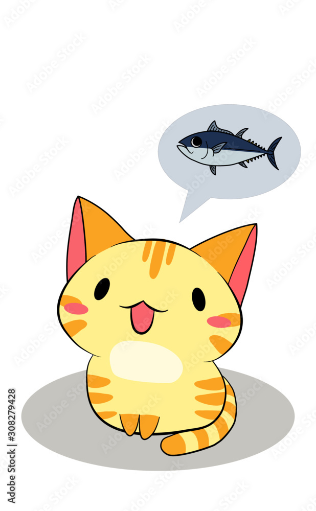 cat and fish cat and fish
