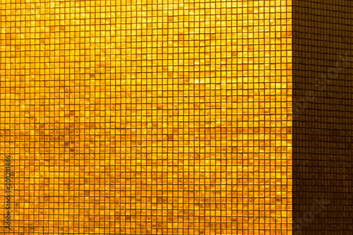 Gold mosaic surface background decoration