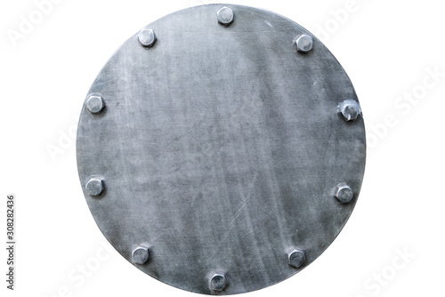 Stainless steel metal surface background or aluminum brushed silver texture with reflection.