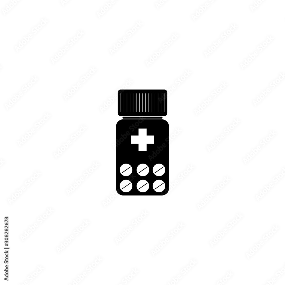 black and white pill bottle icon black and white pill bottle icon