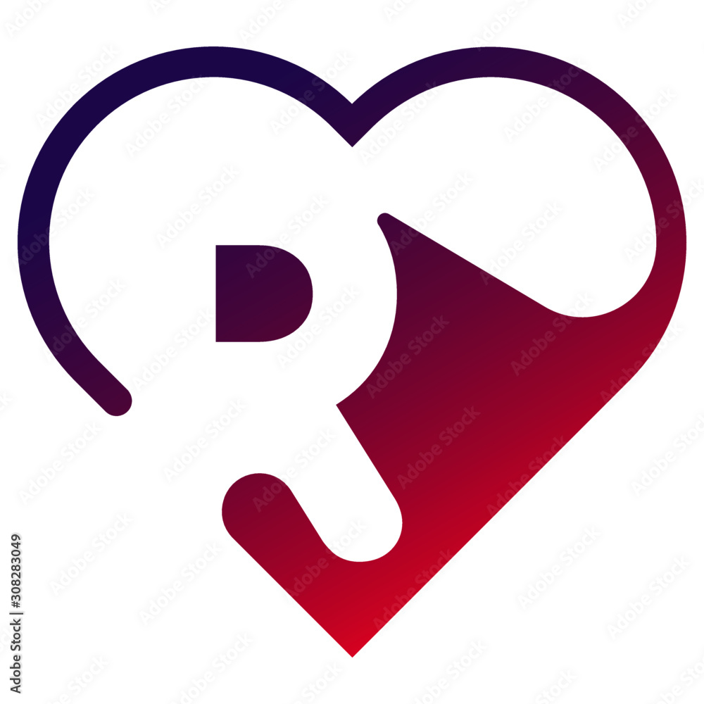 Heart love alphabet line icon black name valentine day shadow gradient Heart love alphabet line icon black name valentine day shadow gradient