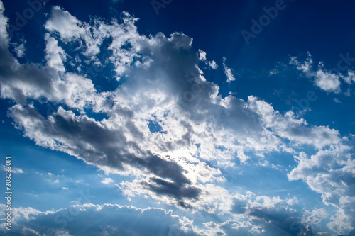 Bright sky with clouds