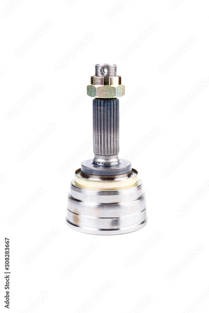 CV joint kit for car isolated on white background. New car parts. CV joint kit for car isolated on white background. New car parts.