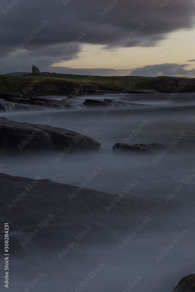 Rocks and sea on a long exposure at Mullaghmore