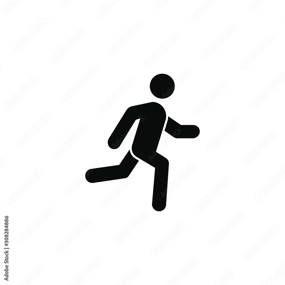 Run icon design isolated on white background. Vector illustration Run icon design isolated on white background. Vector illustration