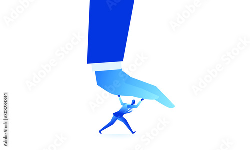 Business work concept illustration about hard work and pressure