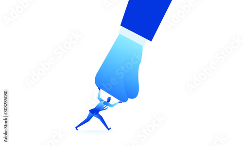 Business work concept illustration about hard work and pressure