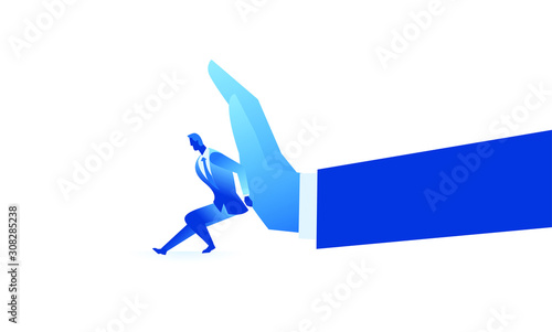 Business work concept illustration about hard work and pressure