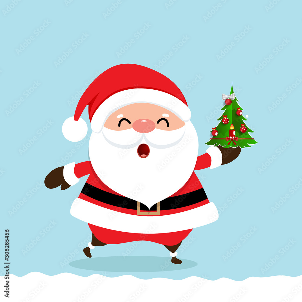 Christmas Greeting Card with Christmas tree, vector illustration Christmas Greeting Card with Christmas tree, vector illustration