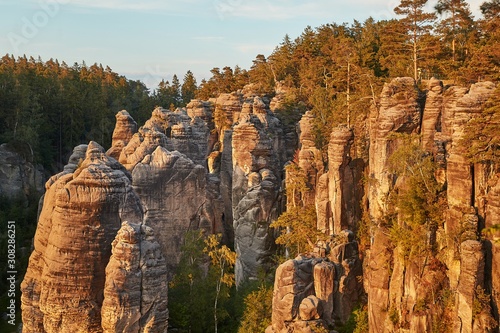 Prachov rocks landscape in Czech Republic © Gudellaphoto