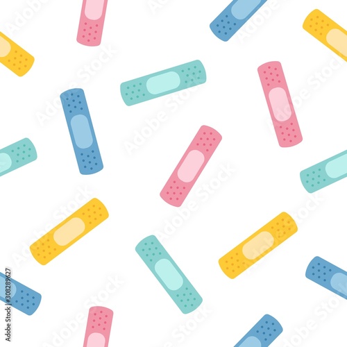 Adhesive colorful plaster icon cartoon. Single medicine icon from the big medical, healthcare cartoon.
