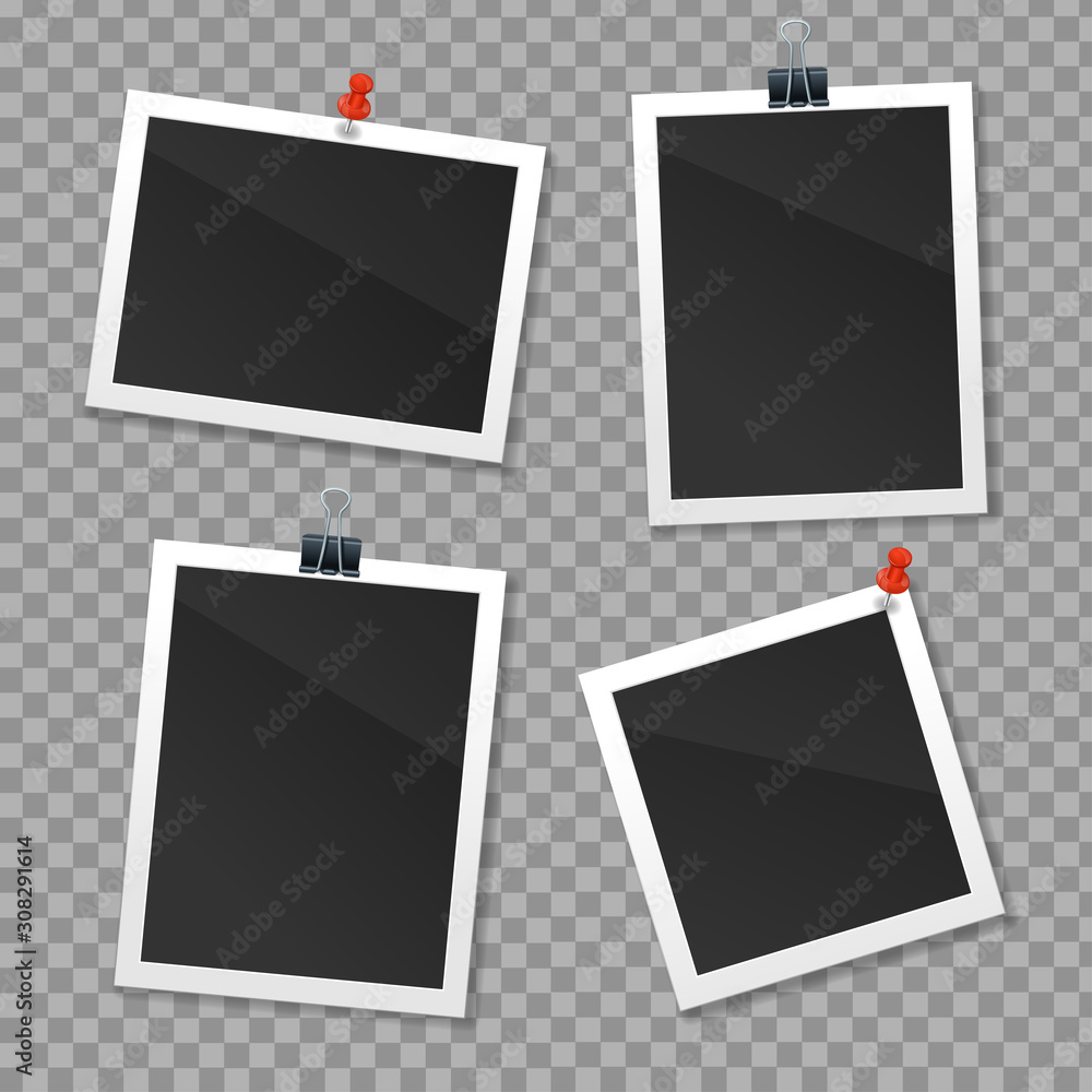 Realistic Detailed 3d Photo Frame Set. Vector Realistic Detailed 3d Photo Frame Set. Vector