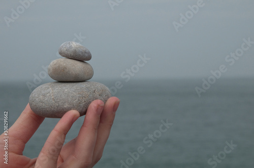 Canvas Print trois pierres zen