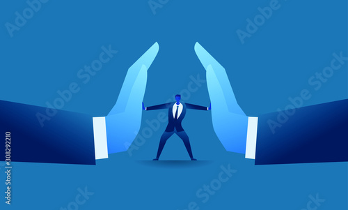 Business work concept illustration about hard work and pressure