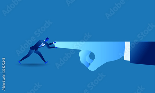 Business work concept illustration about hard work and pressure