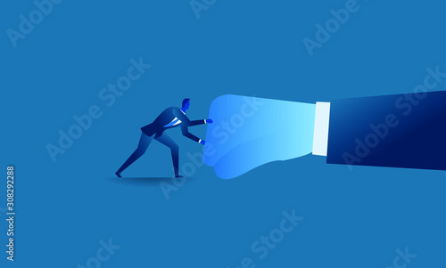 Business work concept illustration about hard work and pressure