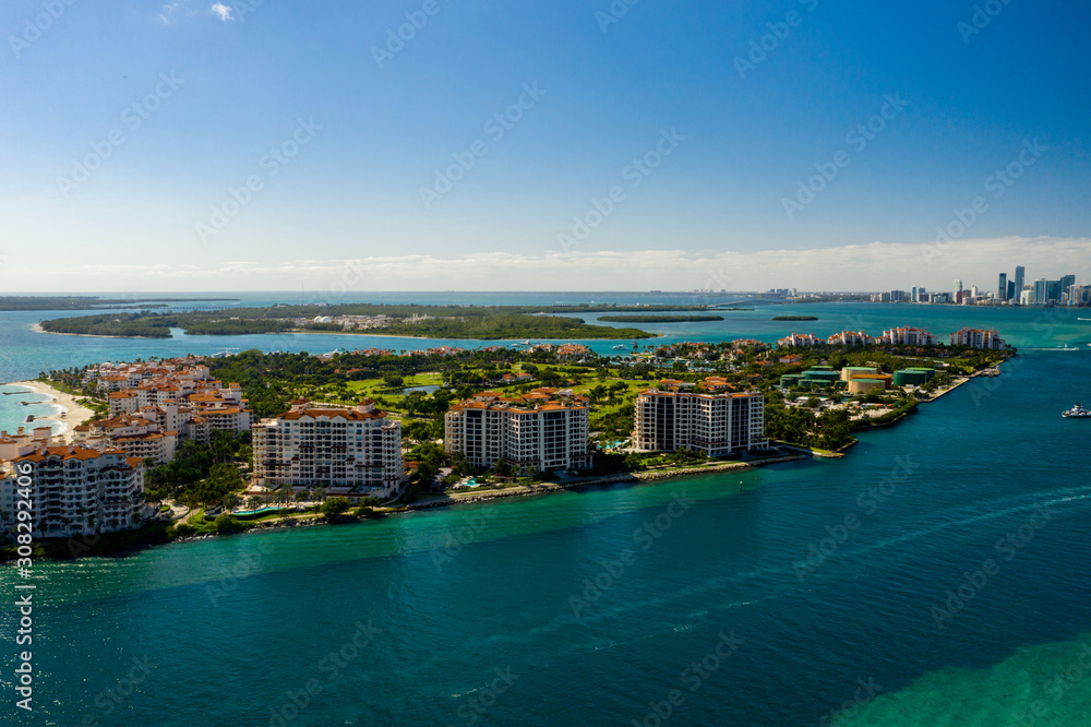 Miami Beach Fisher Island aerial photo 2019