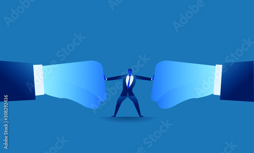 Business work concept illustration about hard work and pressure