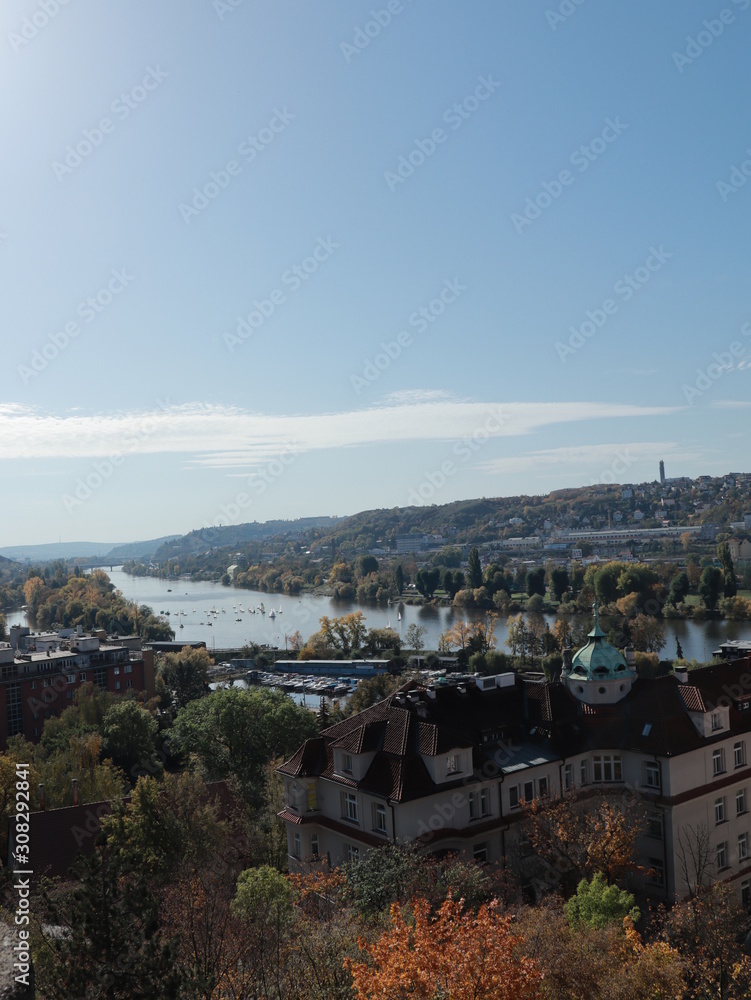 panoramic view of Prague, Czech 