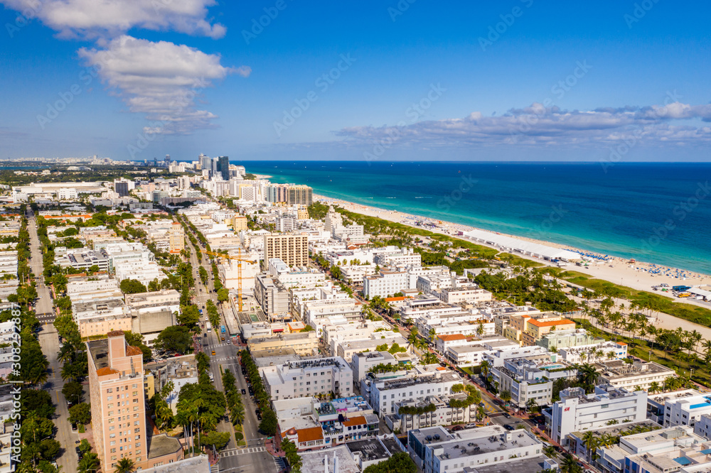 Miami Beach hotels and apartment buildings