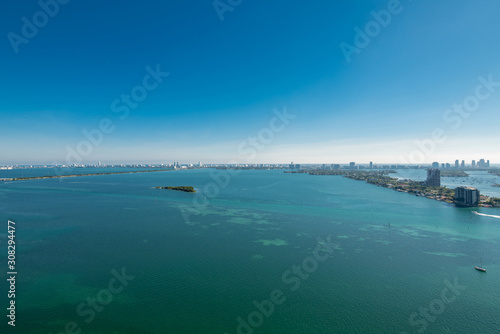 Amazing aerial photo Miami Biscayne Bay © Felix Mizioznikov
