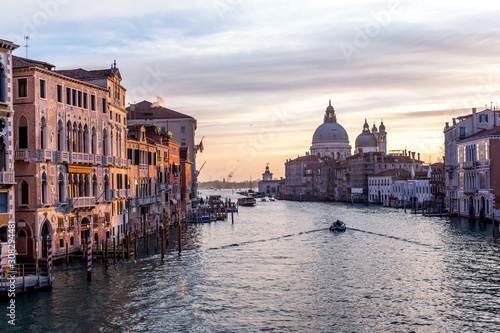 The grand canal of Venice at sunrise