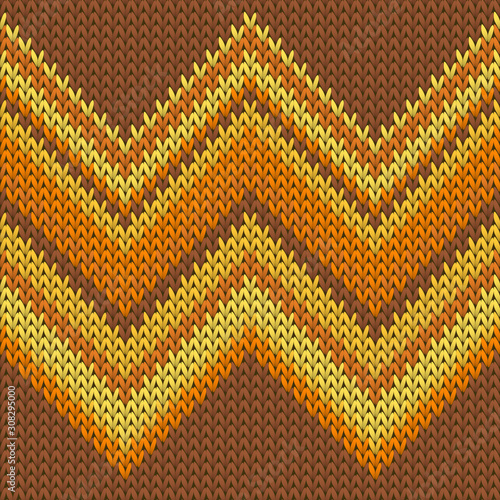 Handicraft zig zal lines knitted texture 