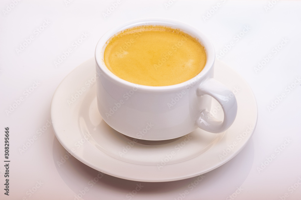 cup of coffee on white background cup of coffee on white background