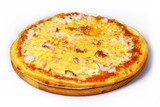 tasty pizza with corn meat and cheese