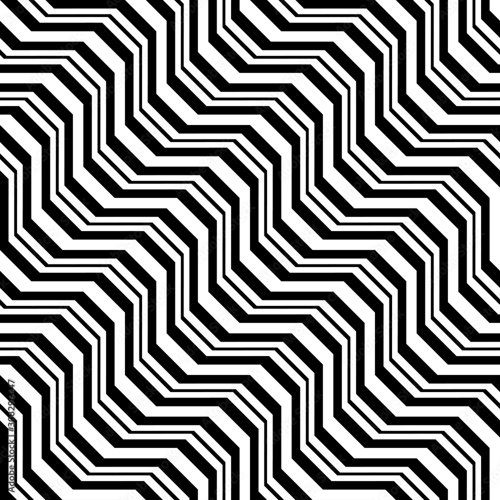 Design seamless monochrome zigzag pattern Design seamless monochrome zigzag pattern