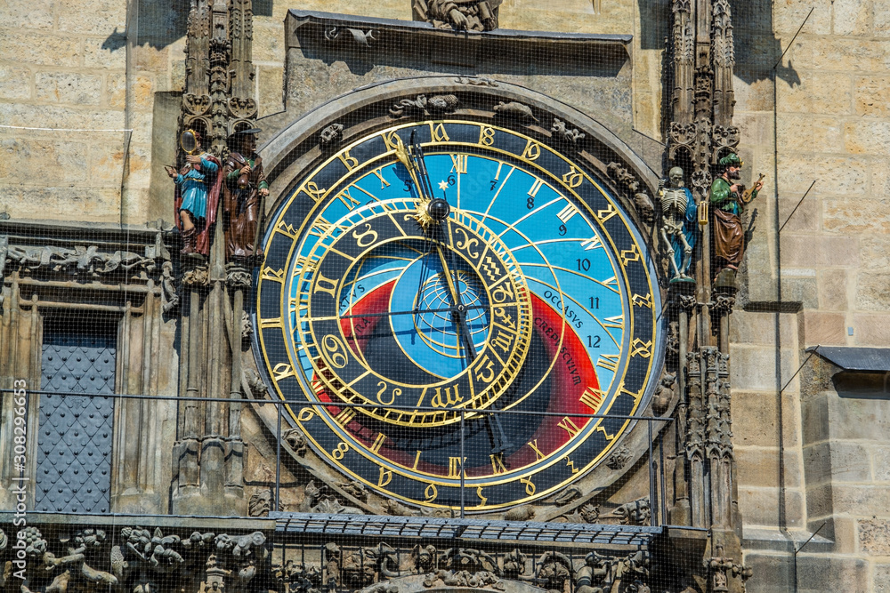 Fototapeta premium Rathausuhr, Prag, Tschechische Republik
