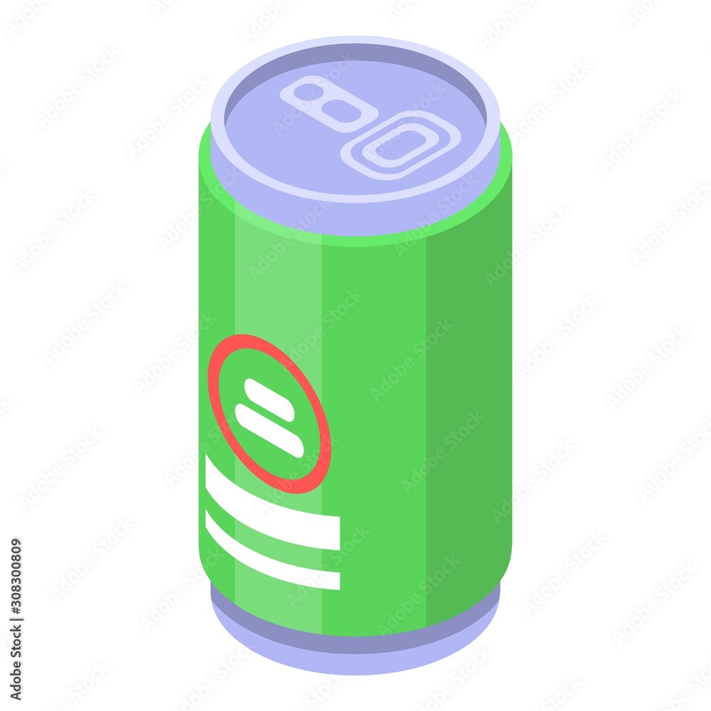 Lime tin can icon. Isometric of lime tin can vector icon for web design isolated on white background Lime tin can icon. Isometric of lime tin can vector icon for web design isolated on white background