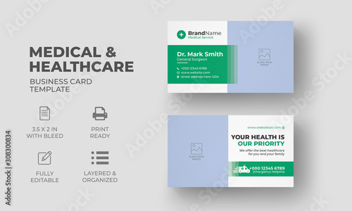 Medical Service Business Card Template