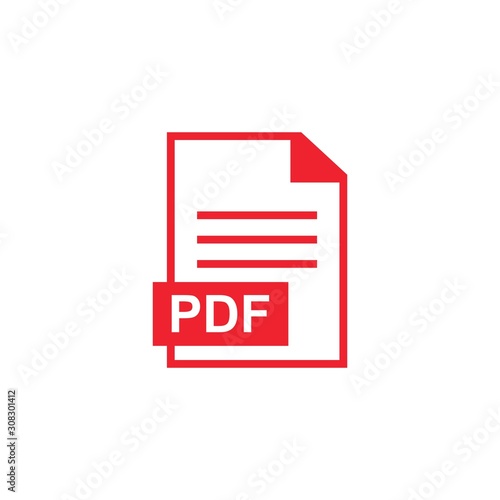 Pdf file icon vector