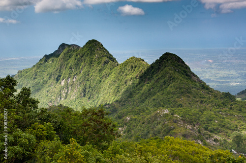 Slika na platnu Mountain view overlook over the beautiful mountains around Unesco world heritage