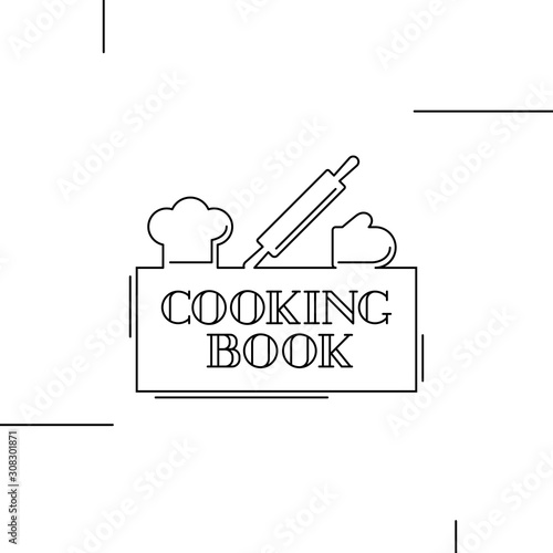 Cooking book cover design. Vector illustration.