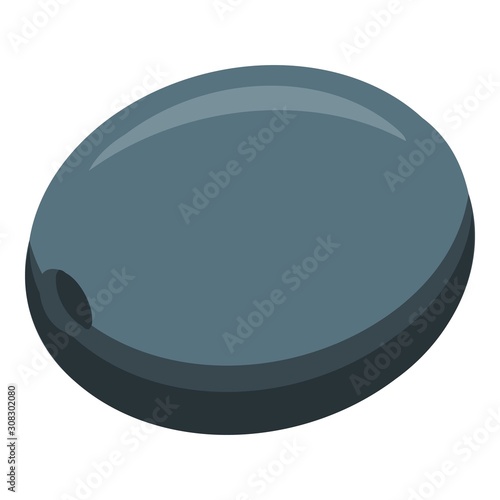 Black olive icon. Isometric of black olive vector icon for web design isolated on white background