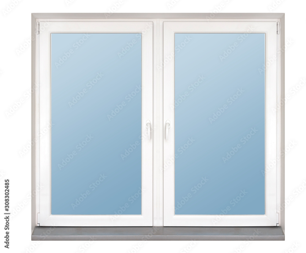 white window frame isolated on white background white window frame isolated on white background