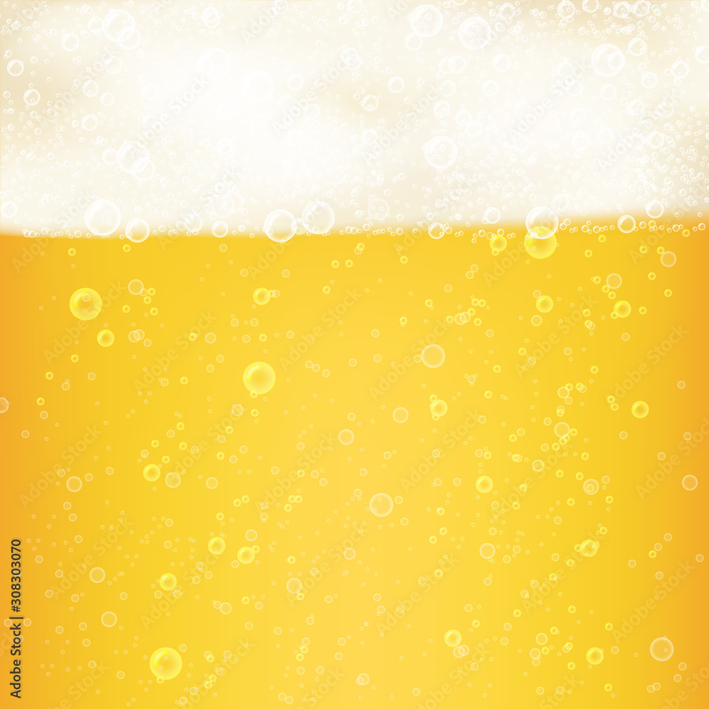 Realistic Detailed 3d Beer with Foam. Vector Realistic Detailed 3d Beer with Foam. Vector