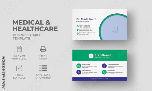 Medical & Healthcare Service Business Card Template