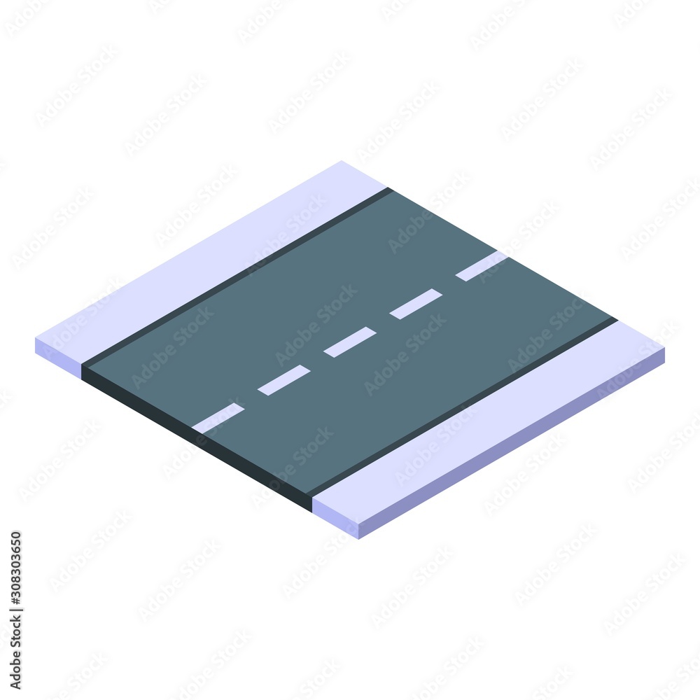 New road icon. Isometric of new road vector icon for web design isolated on white background New road icon. Isometric of new road vector icon for web design isolated on white background