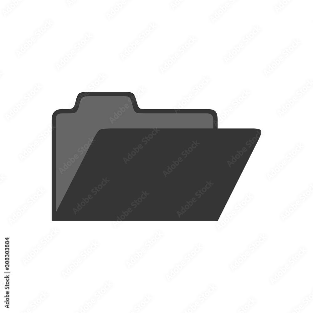 Vector Folder icon isolated. Vector Folder icon isolated.