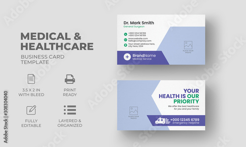 Medical Business Card | Hospital Business Card Template
