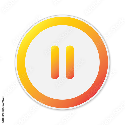 Vector Pause button isolated.