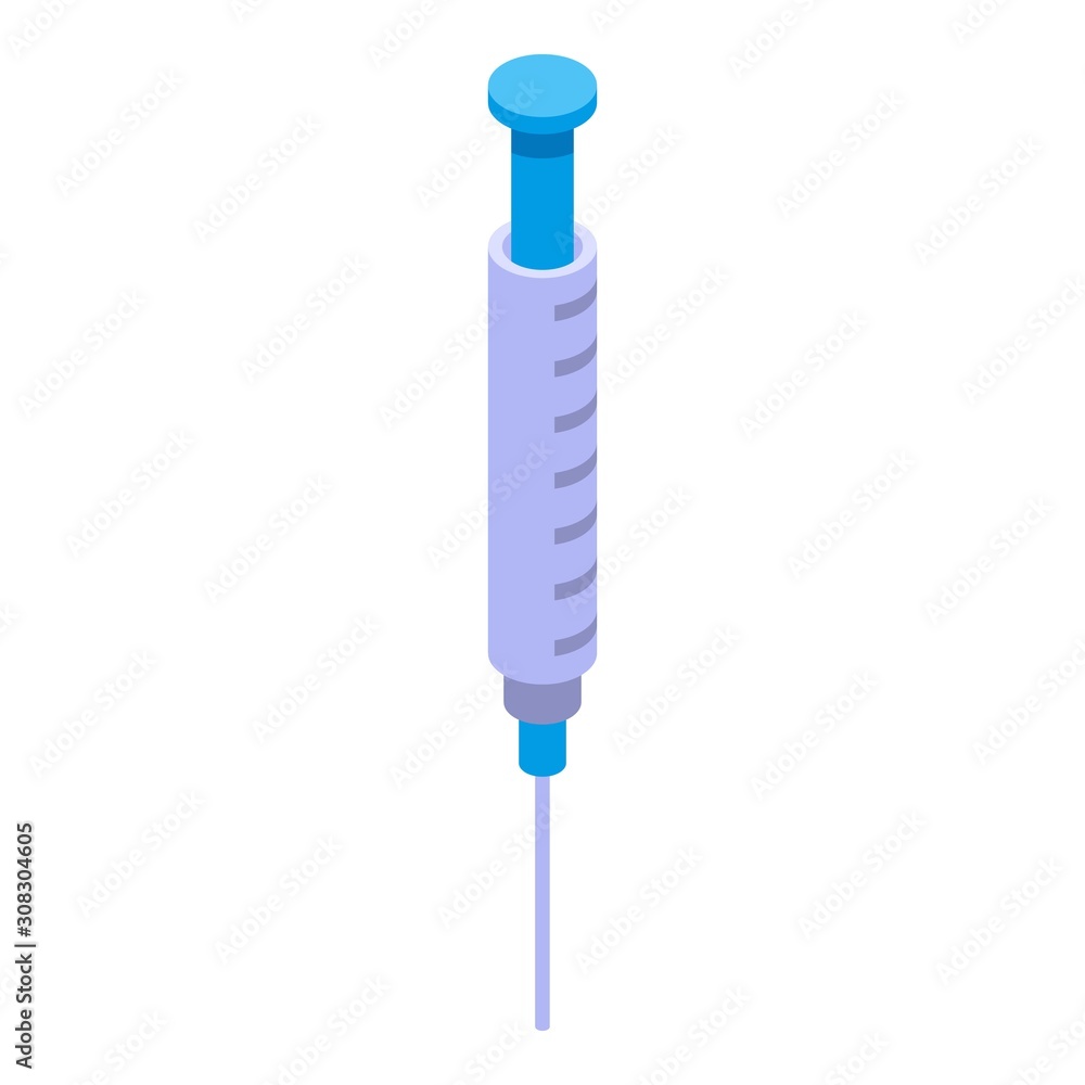 Syringe icon. Isometric of syringe vector icon for web design isolated on white background Syringe icon. Isometric of syringe vector icon for web design isolated on white background
