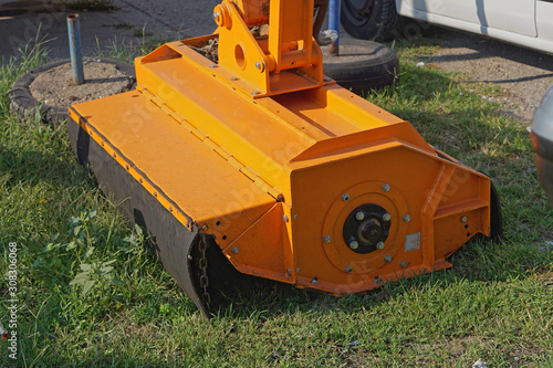 Reach flail mower