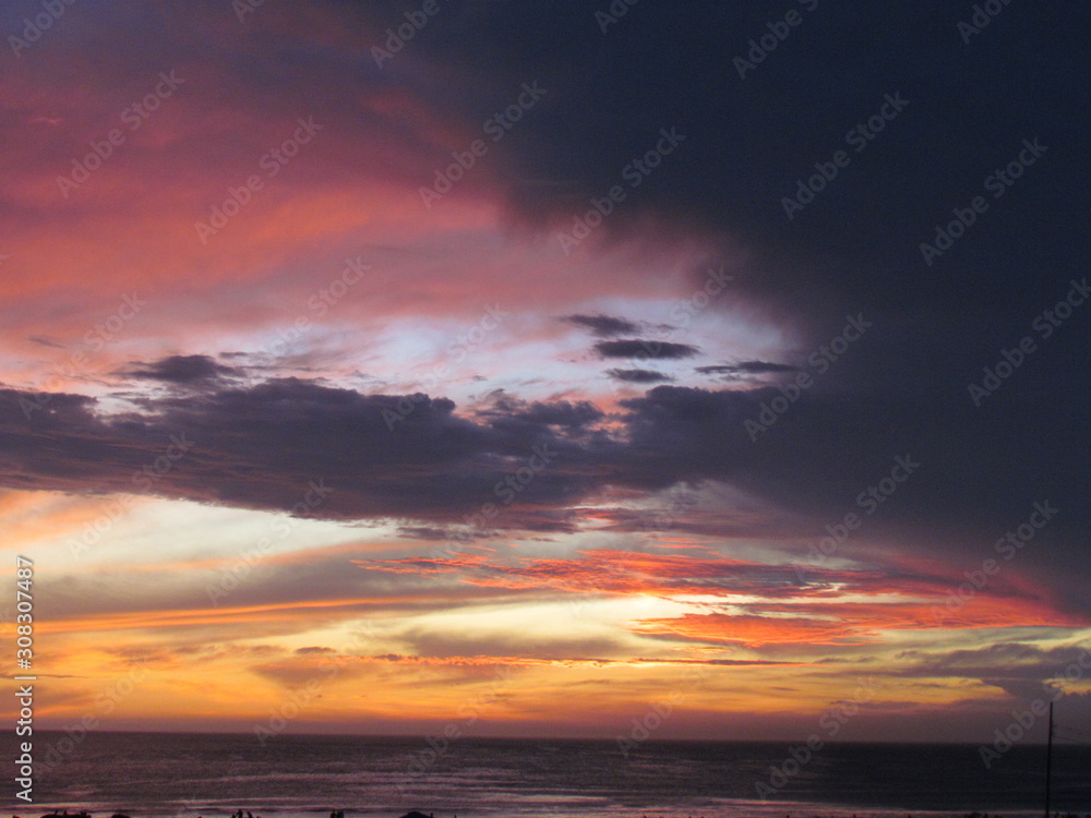 The dramatic color spectacle of the Brazilian sunset.