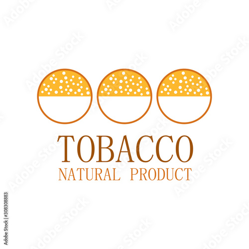 Vector logo for natural tobacco products, goods